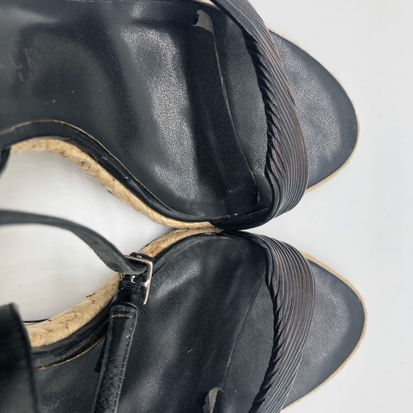 WHBM 4” Strappy Black Wedge - Picture 4 of 5